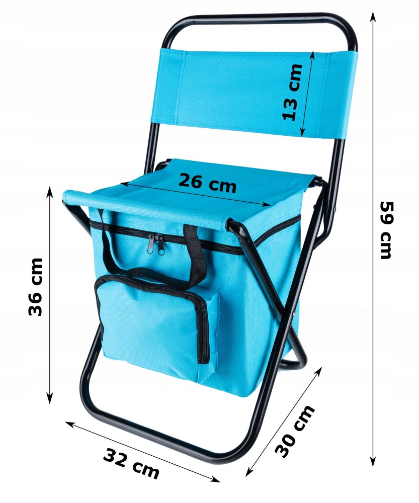 Portable Folding Fishing Chair Outdoor Camping Stool with Thermobag (2)