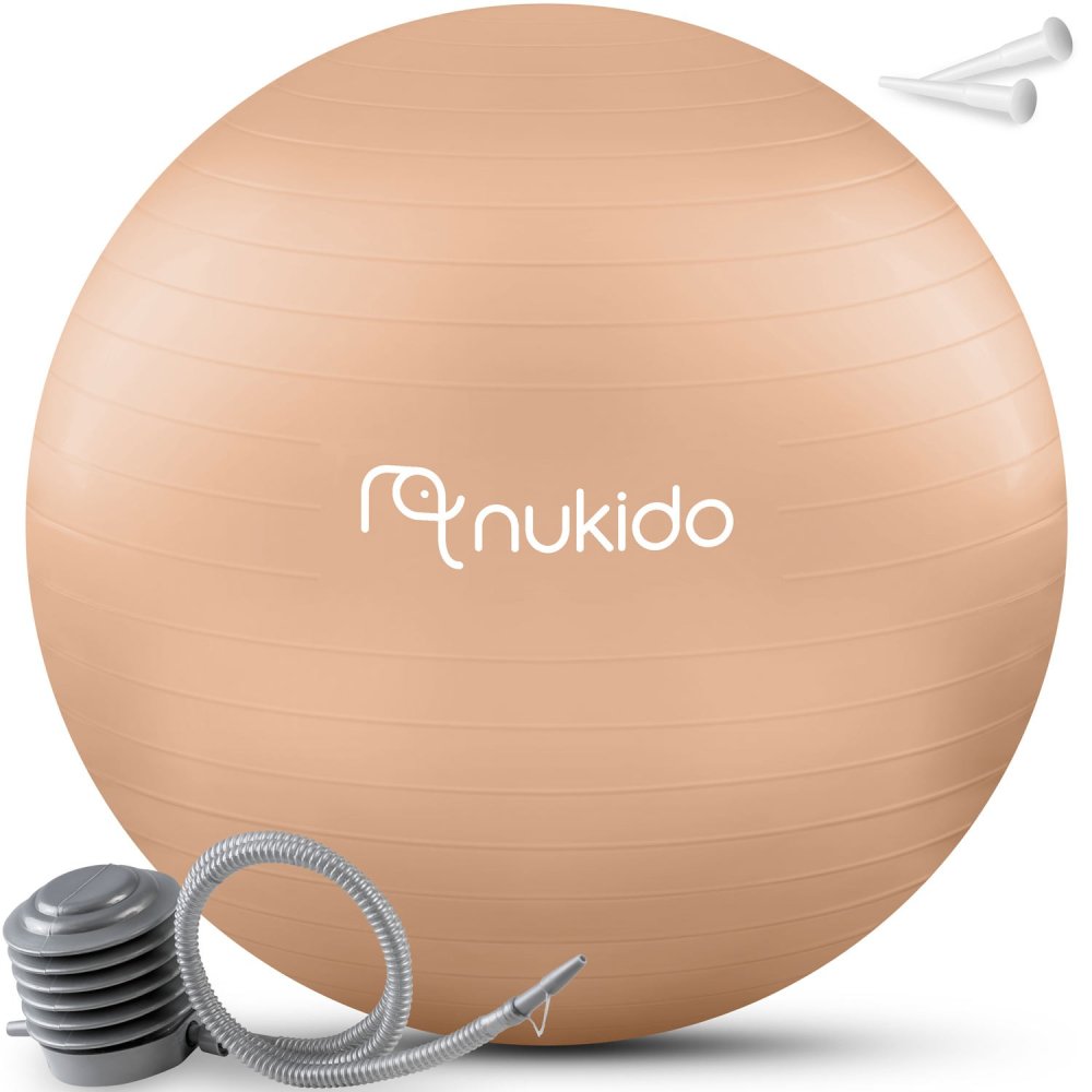 Nukido Beige 65cm Pregnancy Exercise Ball NS-951 for Aerobics Fitness (0)