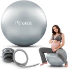Nukido 65 cm Gray Pregnancy Exercise Ball NS-951 - Perfect for Aerobics & Fitness