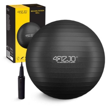 4Fizjo Exercise Fitness Gym Rehabilitation Ball 65cm, Black