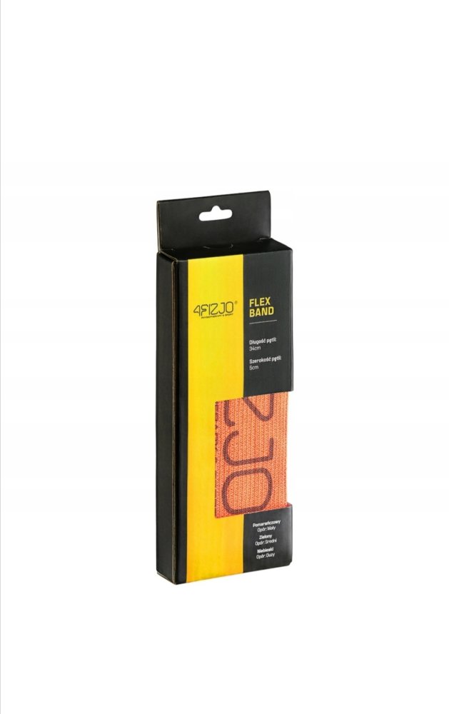 4Fizjo Flex Band Flexible Textile Training Mini Loop Bands Tapes, Orange (weak resistance) (3)