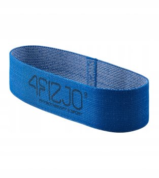 4Fizjo Flex Band Flexible Textile Training Mini Loop Bands Tapes, Blue (strong resistance)