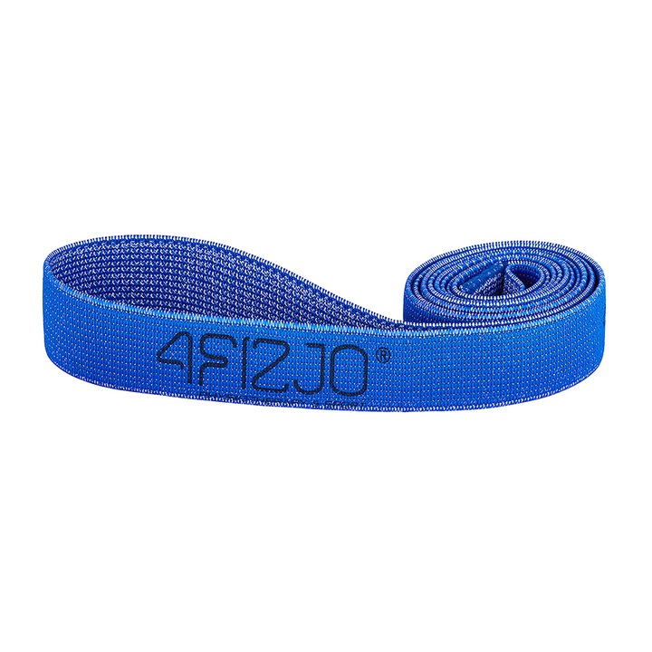 4Fizjo Flex Band Long Flexible Textile Training Loop Strap Tape, Blue (Medium resistance, 3/5) (1)