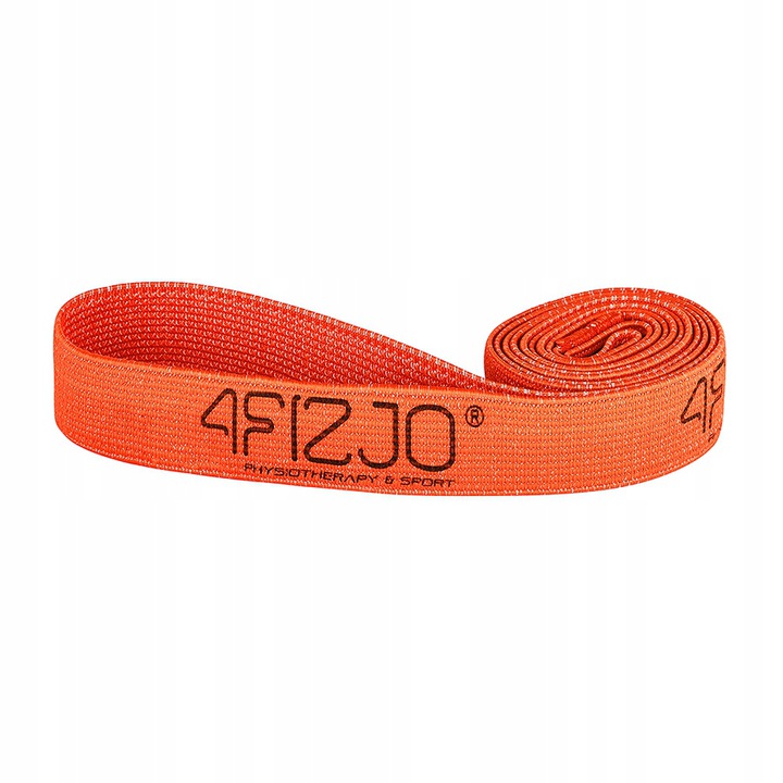 4Fizjo Flex Band Long Flexible Textile Training Loop Strap Tape, Orange (Low resistance, 1/5) (1)