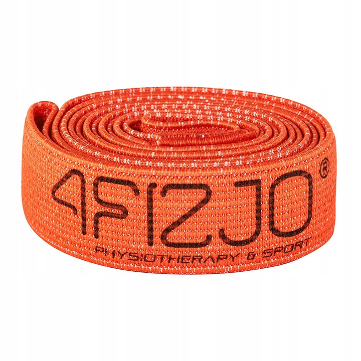 4Fizjo Flex Band Long Flexible Textile Training Loop Strap Tape, Orange (Low resistance, 1/5) (2)