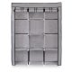 Large Fabric Wardrobe with Shelves and Hanging Rail Clothes Organizer ModernHome