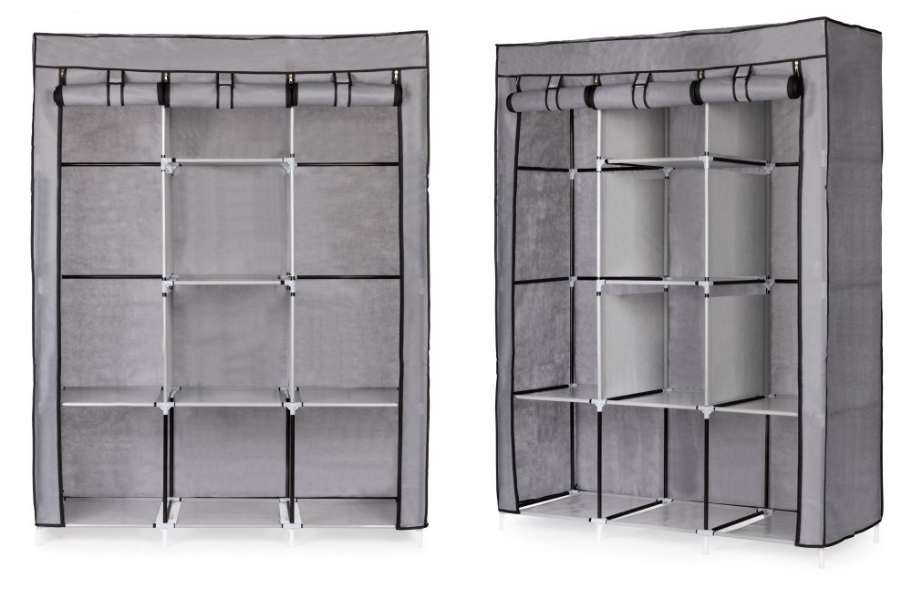 Large Fabric Wardrobe with Shelves and Hanging Rail Clothes Organizer ModernHome (0)