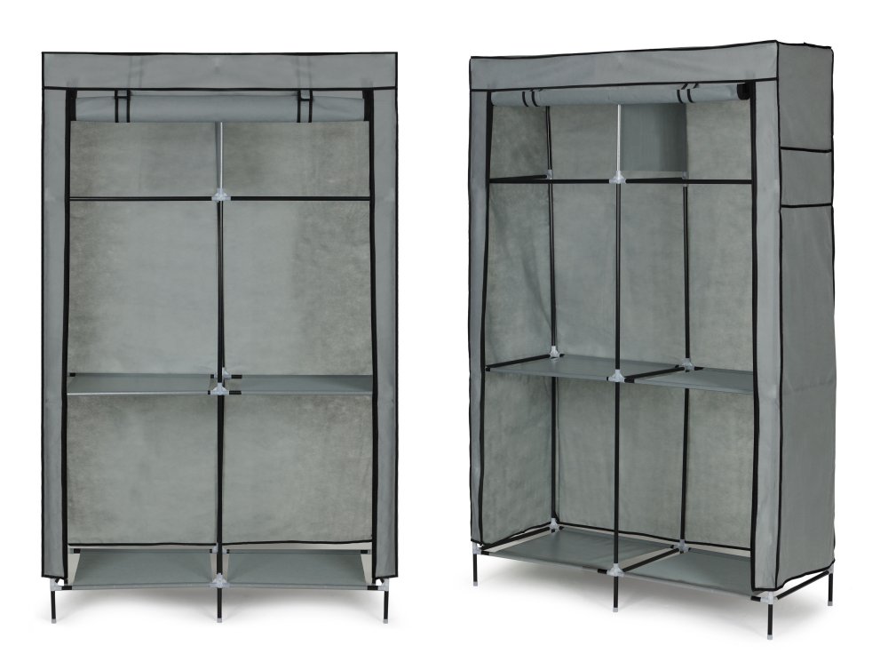 Large Fabric Wardrobe with Shelves and Hanging Rails ModernHome (0)
