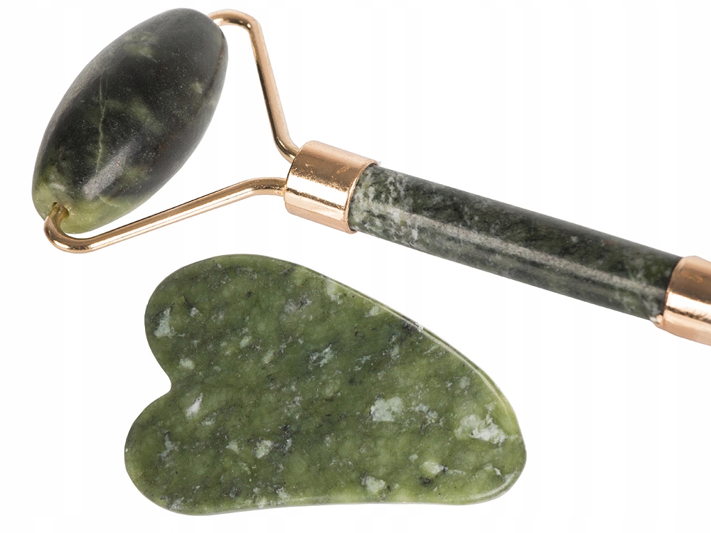 Jade Face Roller with Gua Sha Massage Plate, Different Colors (4)