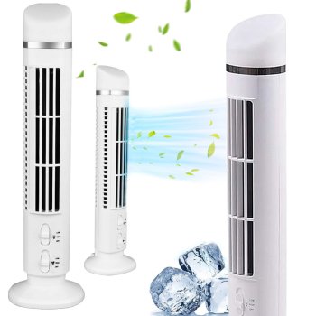 Bladeless Tower Fan Desk Lamp Standing Blower
