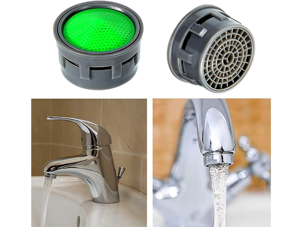 Faucet Aerator, M24, Metal with Chrome Finish, Silver (5)