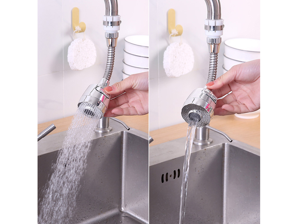Kitchen Faucet Water Aerator, 360°, M22, Chrome, Silver (1)