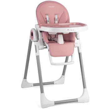 Nukido Belo Adjustable Baby High Chair with Removable Tray, Pink