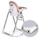 Nukido Belo Adjustable Baby High Chair with Removable Tray and Toy Bar, Pink