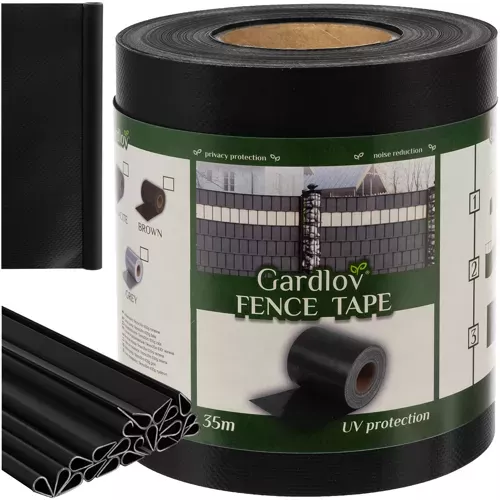 PVC Privacy Screen Strip for Balcony Terrace Garden Fence - 19cm x 35m, Black