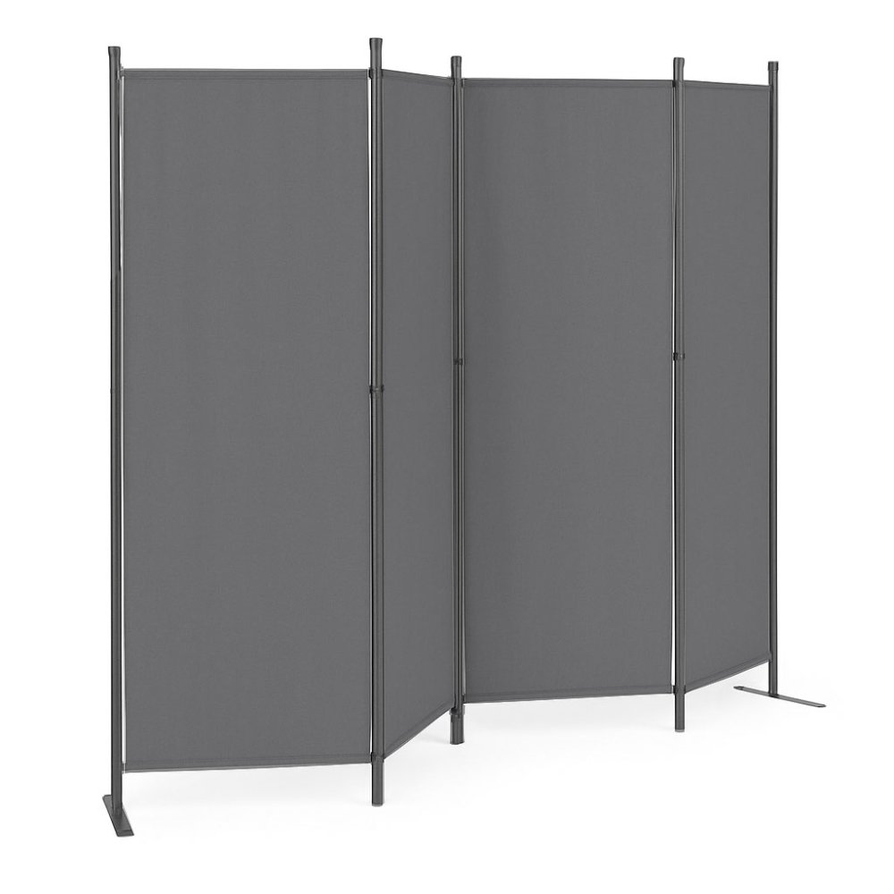 Folding 4-Panel Outdoor Privacy Screen 167x216 cm for Garden & Patio MultiGarden, Grey (2)