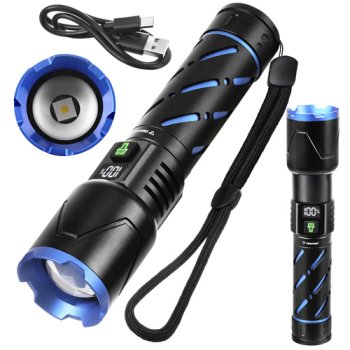 Tactical LED Flashlight 800lm Trizand 26950, black
