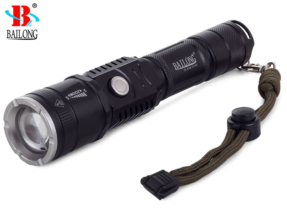 BAILONG Tactic LED Flashlight Aircraft Aluminum CREE ZOOM (0)