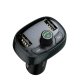 Baseus S-09 Bluetooth FM Transmitter for Car, 18W USB Car Charger MP3 Player, Black