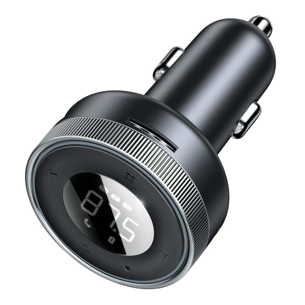 Baseus Enjoy FM Transmitter Bluetooth MP3 Car Charger Adapter, black (1)