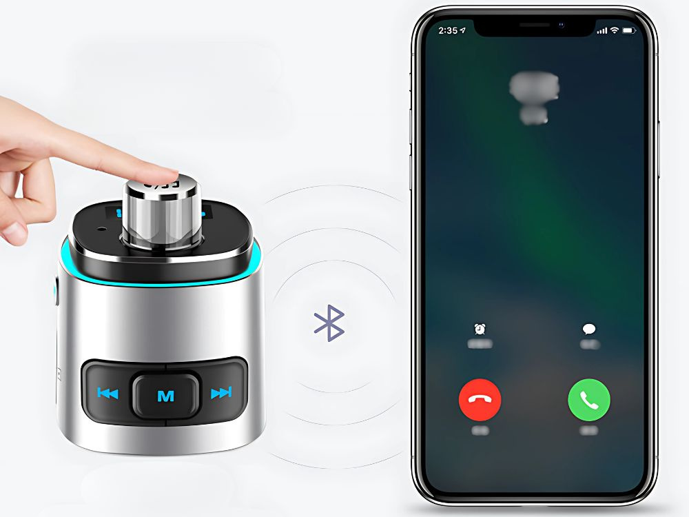 Transmitter bluetooth fm car charger fast 2x USB backlighting (2)