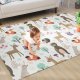 NICEKIDS Double-sided Foldable XPE Foam Play Mat Pad Rug for Kids, 200x150cm, Forest