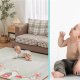 NICEKIDS Double-sided Foldable XPE Foam Play Mat Pad Rug for Kids, 200x150cm, Birds