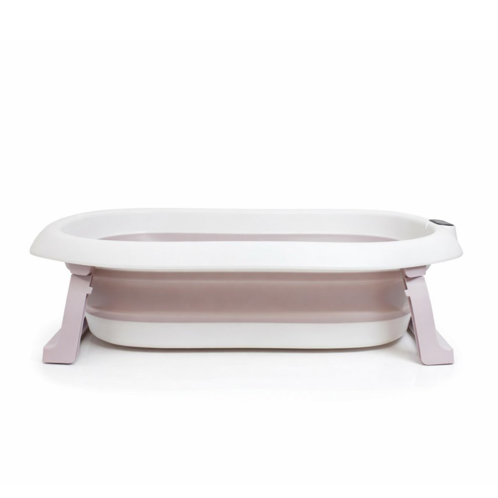 Foldable Baby Bathtub with Thermometer and Newborn Support Insert, Pink (0)