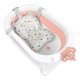 Foldable Baby Bath with Infant Insert for Newborns Ricokids RK-286, White-Pink
