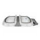 Foldable Baby Bathtub with Thermometer and Infant Support Pillow, Grey