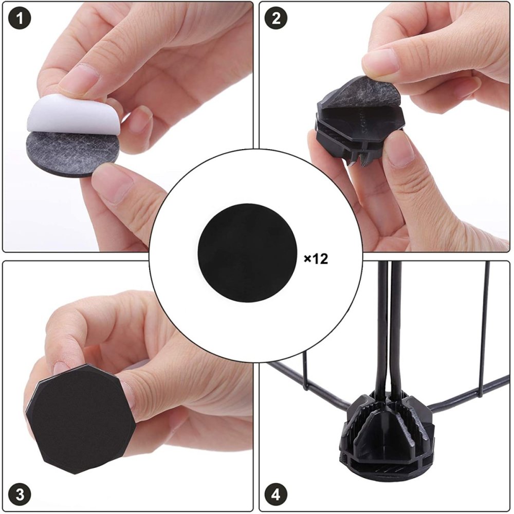 Modular 2-Level Small Animal Playpen for Guinea Pigs & Hamsters, Black (3)