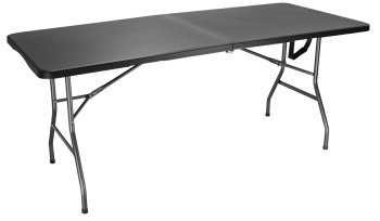 8 ft Folding Catering Table 240cm Portable Utility Desk, Black