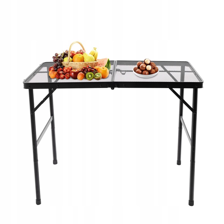 Folding Aluminium Travel Table, Black (3)