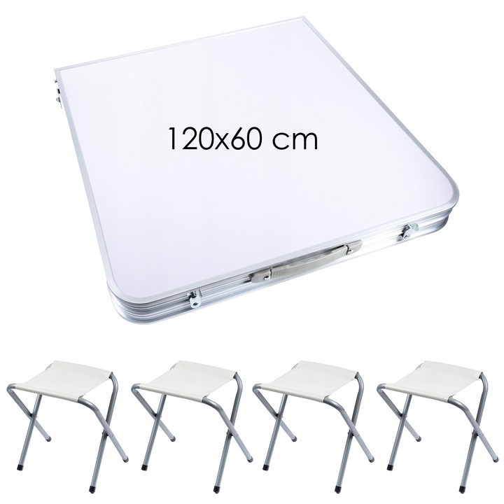 Foldable Garden Picnic Table with 4 Chairs (4)