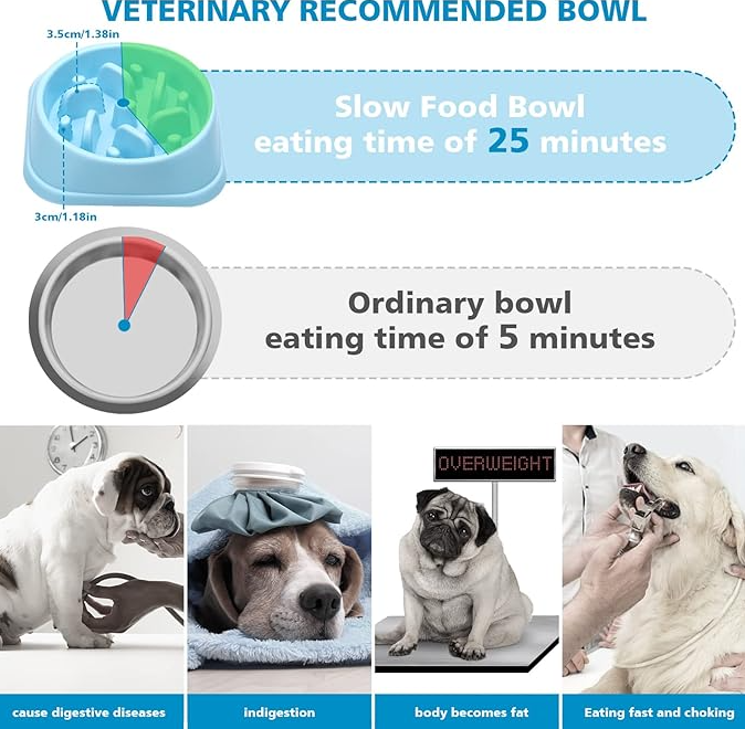 Slow-Feed Soft Silicone Puzzle Bowl for Dogs and Cats for Eating, 17,5x4,5cm (3)