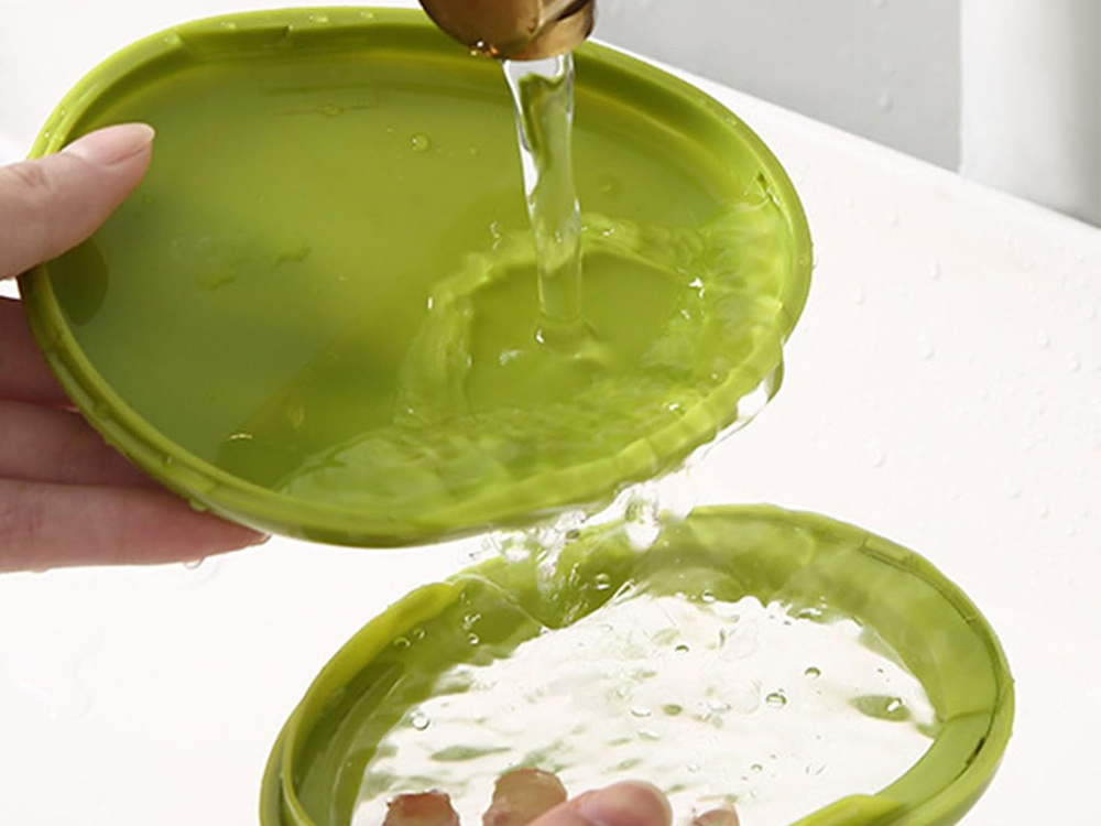 Reusable Fruit and Vegetable Storage Container, 1 pc, Silicone/Plastic (9)