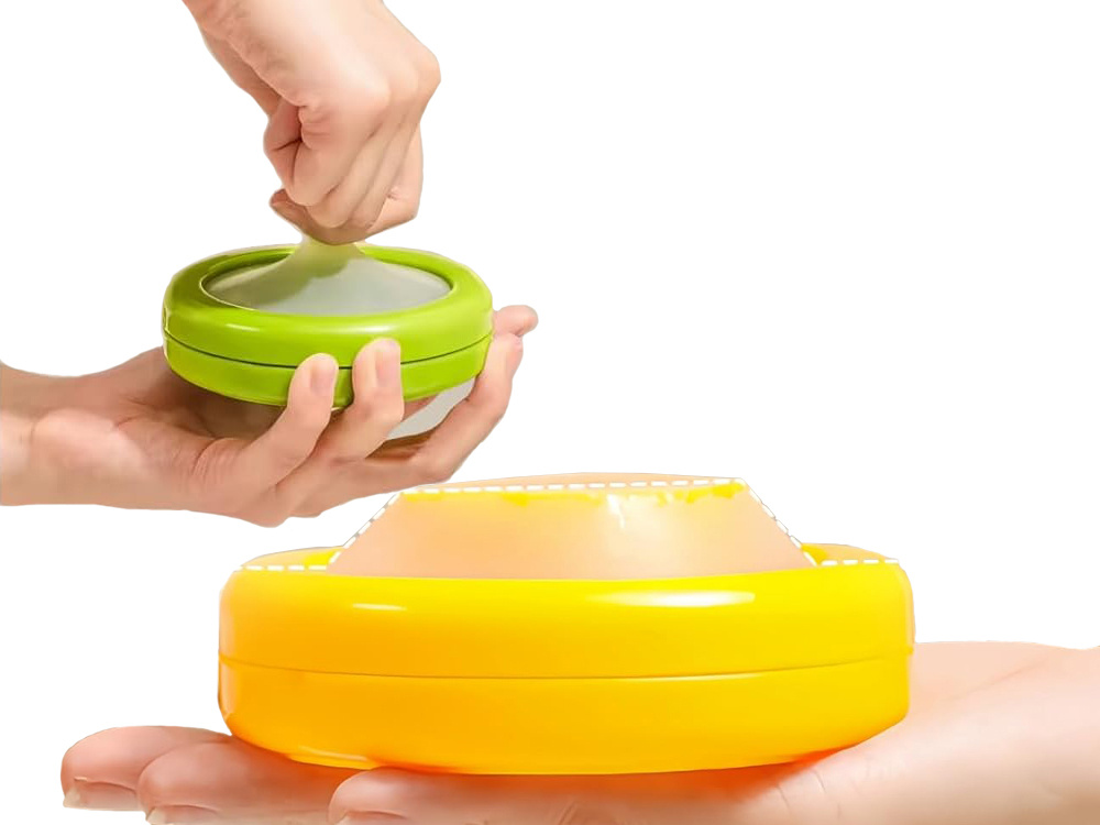 Reusable Fruit and Vegetable Storage Container, 1 pc, Silicone/Plastic (10)