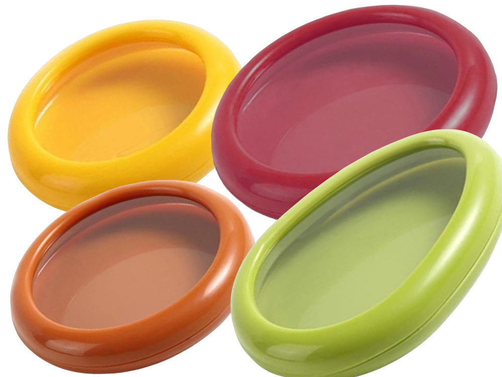 Reusable Fruit and Vegetable Storage Container, 1 pc, Silicone/Plastic (12)
