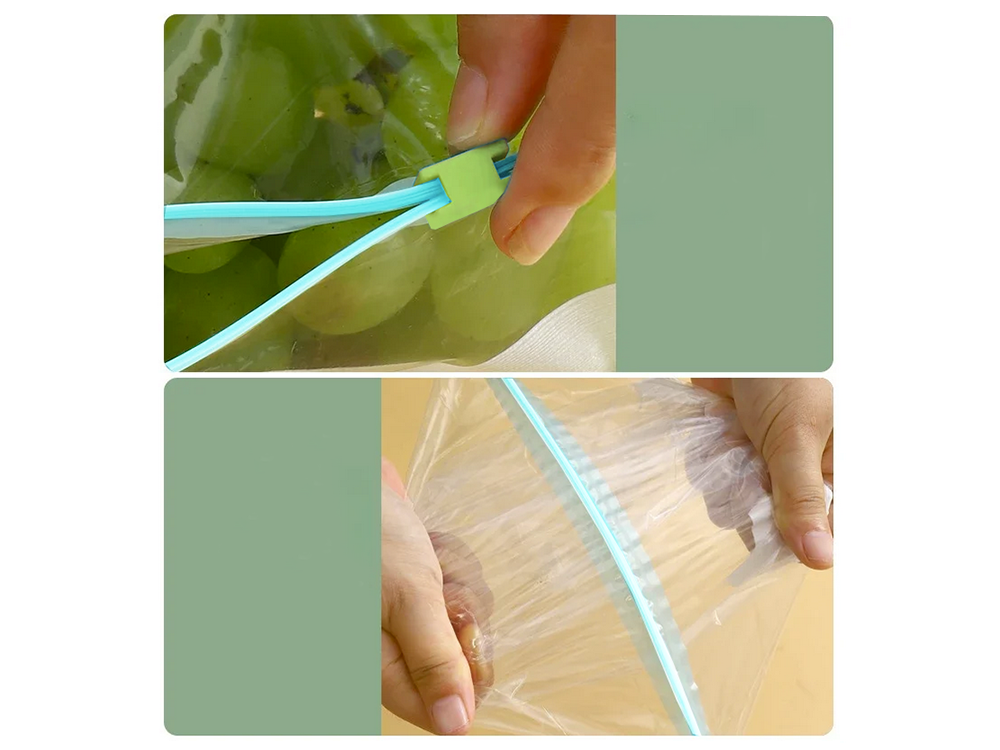 Reusable Plastic Zip Lock Food Bags, 600 ml, 20 pcs (1)