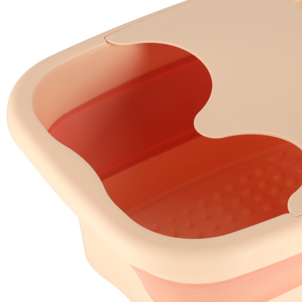 Collapsible Foot Soaking Tub with Massage Points 13L, Peach (1)