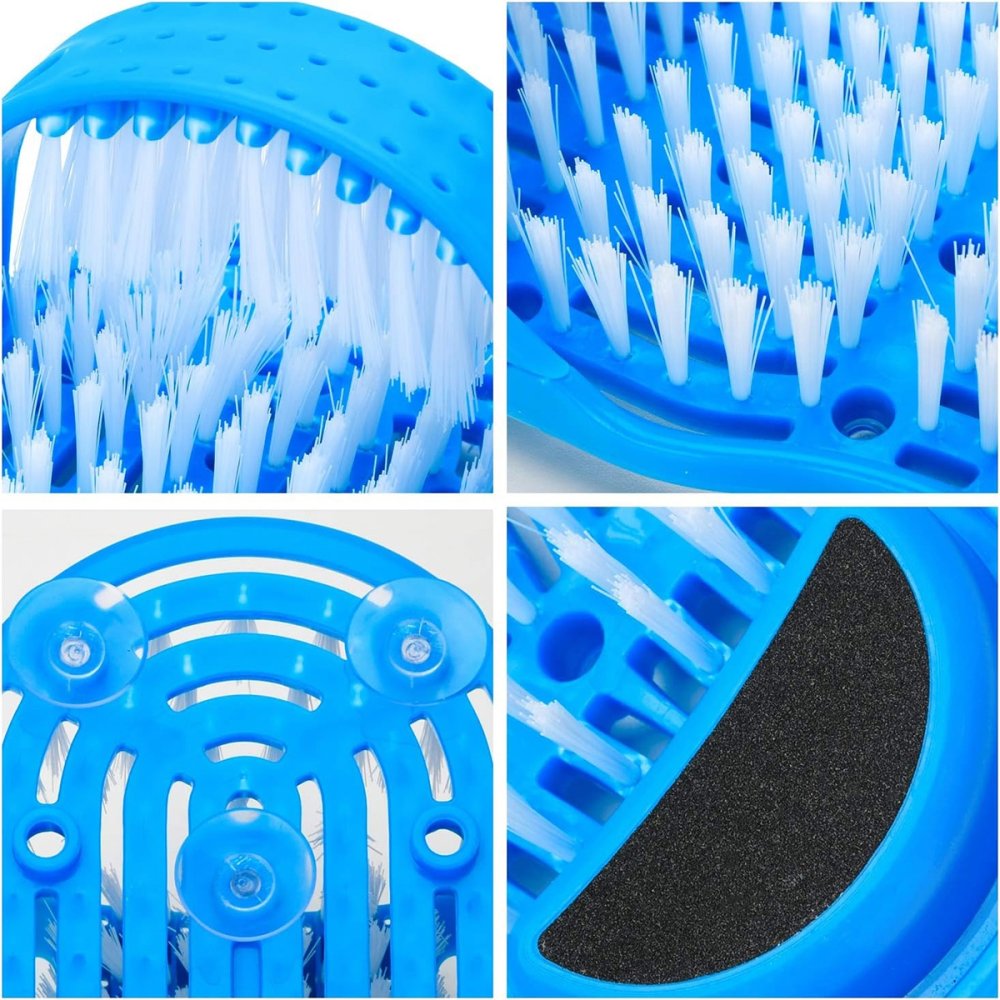 Bathroom Shower Spa Foot Massage Slippers Brush with Scrubber, 1 Pcs (2)