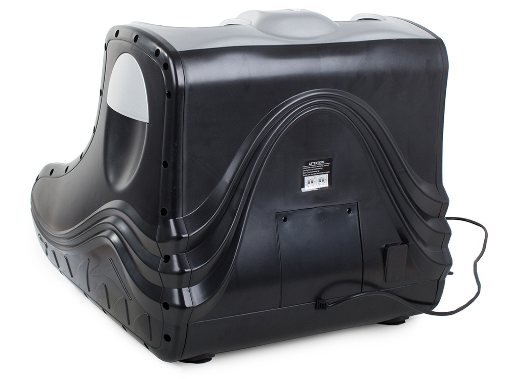 LF-03(s) Electric Kneading Foot Сalf Massager with Heating Function, Black/Silver (2)