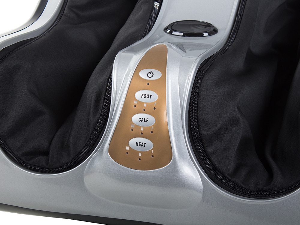 LF-03(s) Electric Kneading Foot Сalf Massager with Heating Function, Black/Silver (3)