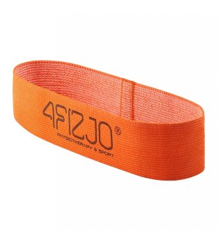 4Fizjo Flex Band Flexible Textile Training Mini Loop Bands Tapes, Orange (weak resistance)