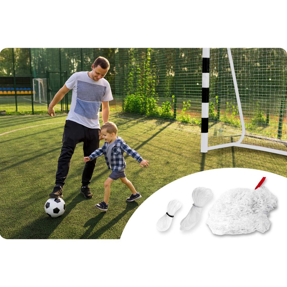 Neo-Sport Soccer Goal Net 300x200x120cm - Durable Football for Training & Matches (3)
