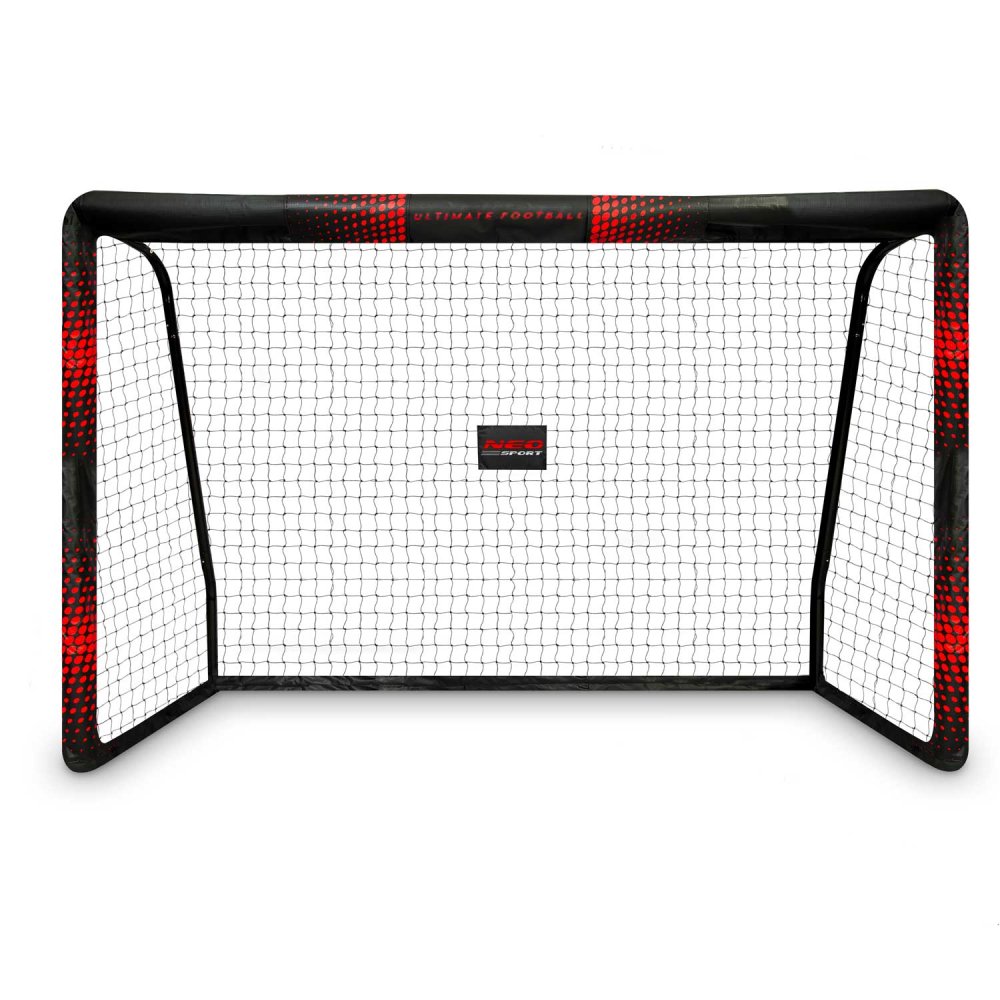 Neo-Sport Soccer Goal 300x200x120 cm NS-473 Black-Red Durable & Portable (1)