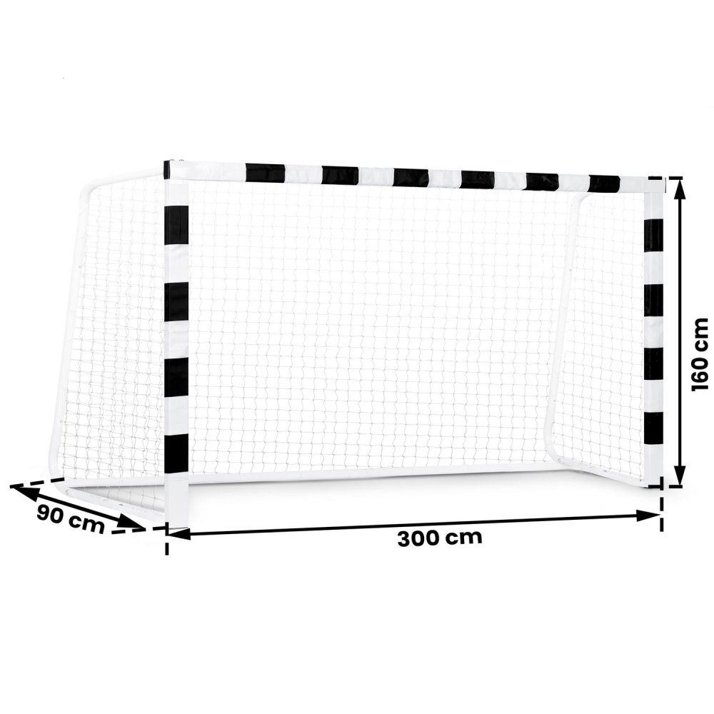 Neo-Sport Soccer Goal 300x160x90 cm NS-460 Black & White - Durable Outdoor Sports Equipment (3)