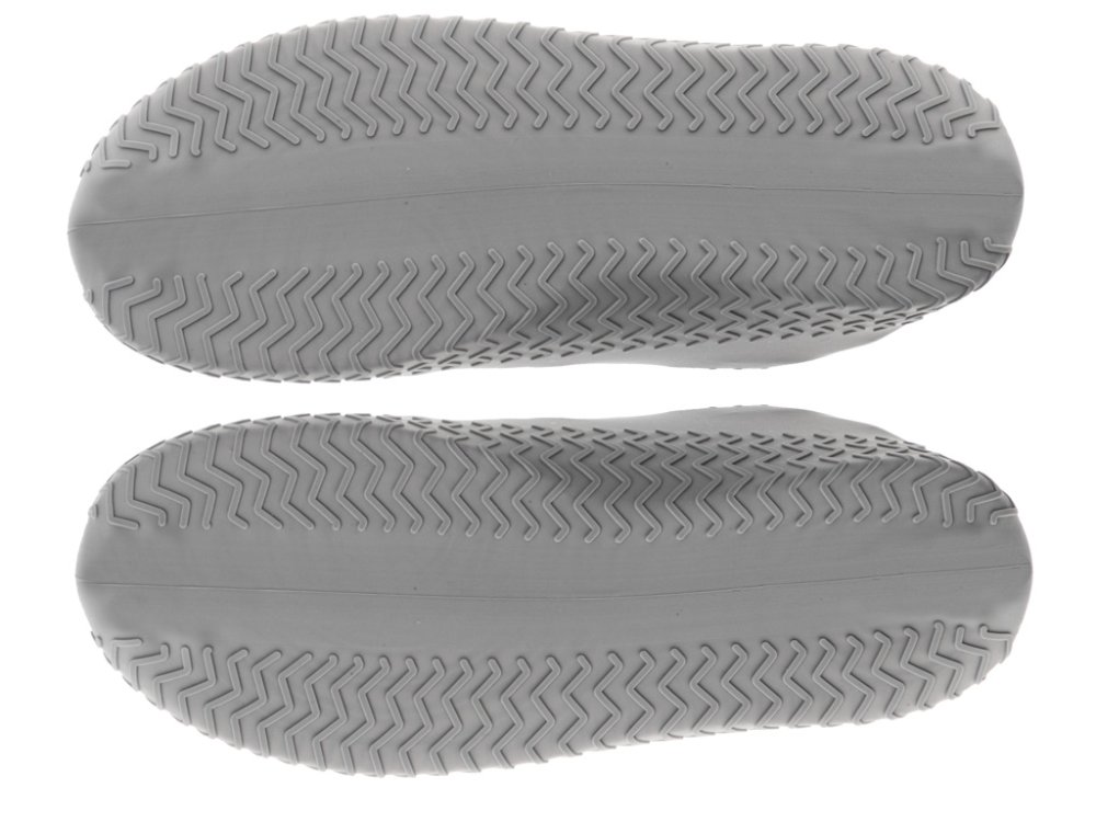 Waterproof Rubber Rain Shoes Boots Covers, M Size 35-38, Grey (2)