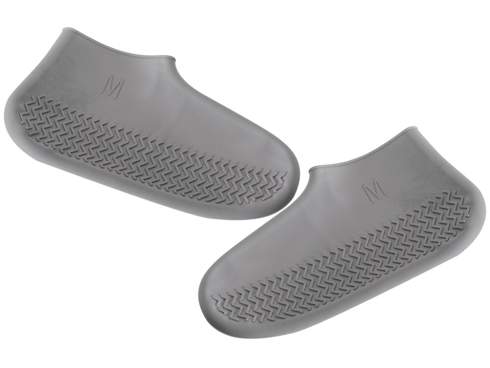Waterproof Rubber Rain Shoes Boots Covers, M Size 35-38, Grey (3)