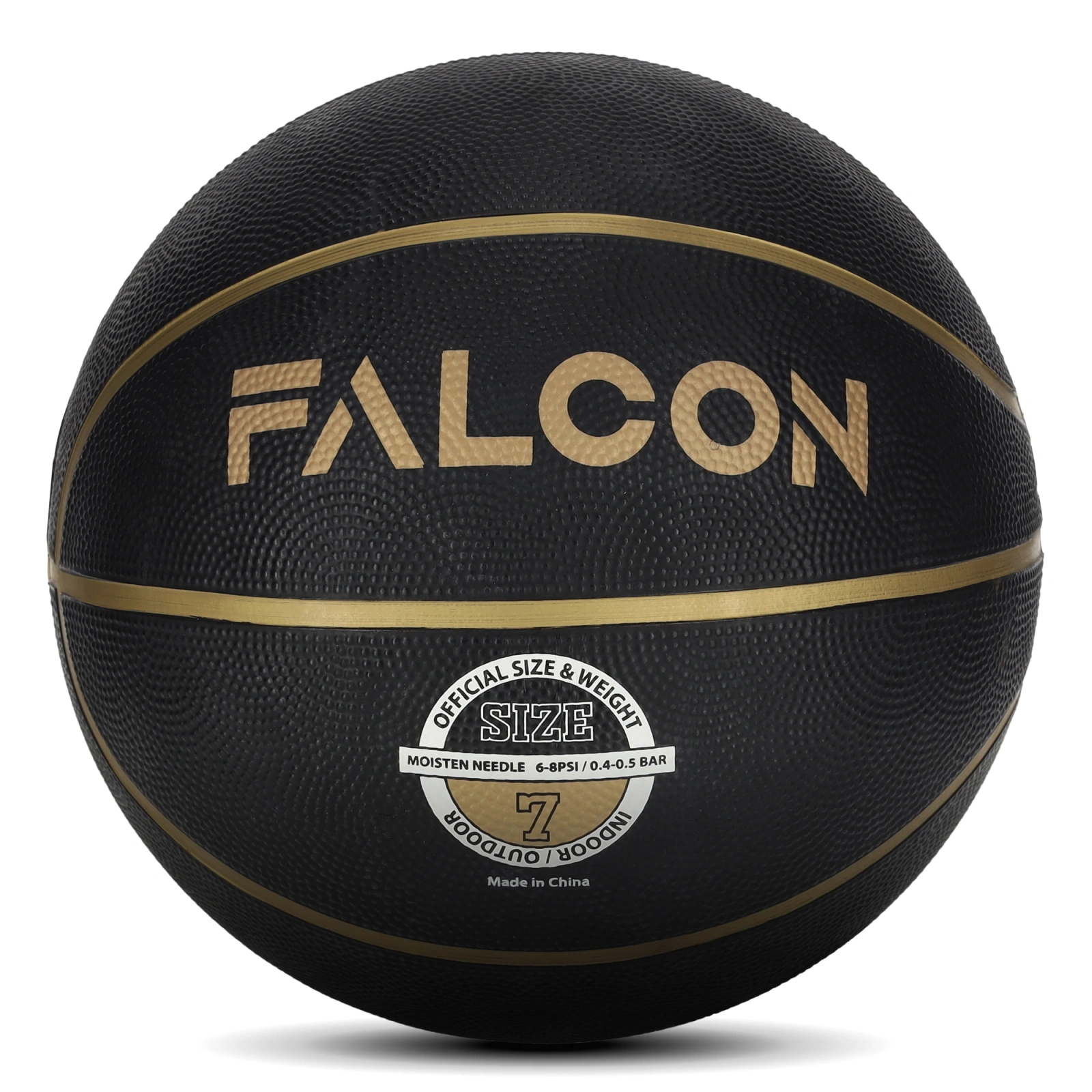 Falcon Size 7 Basketball, black